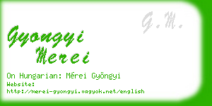 gyongyi merei business card