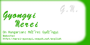 gyongyi merei business card